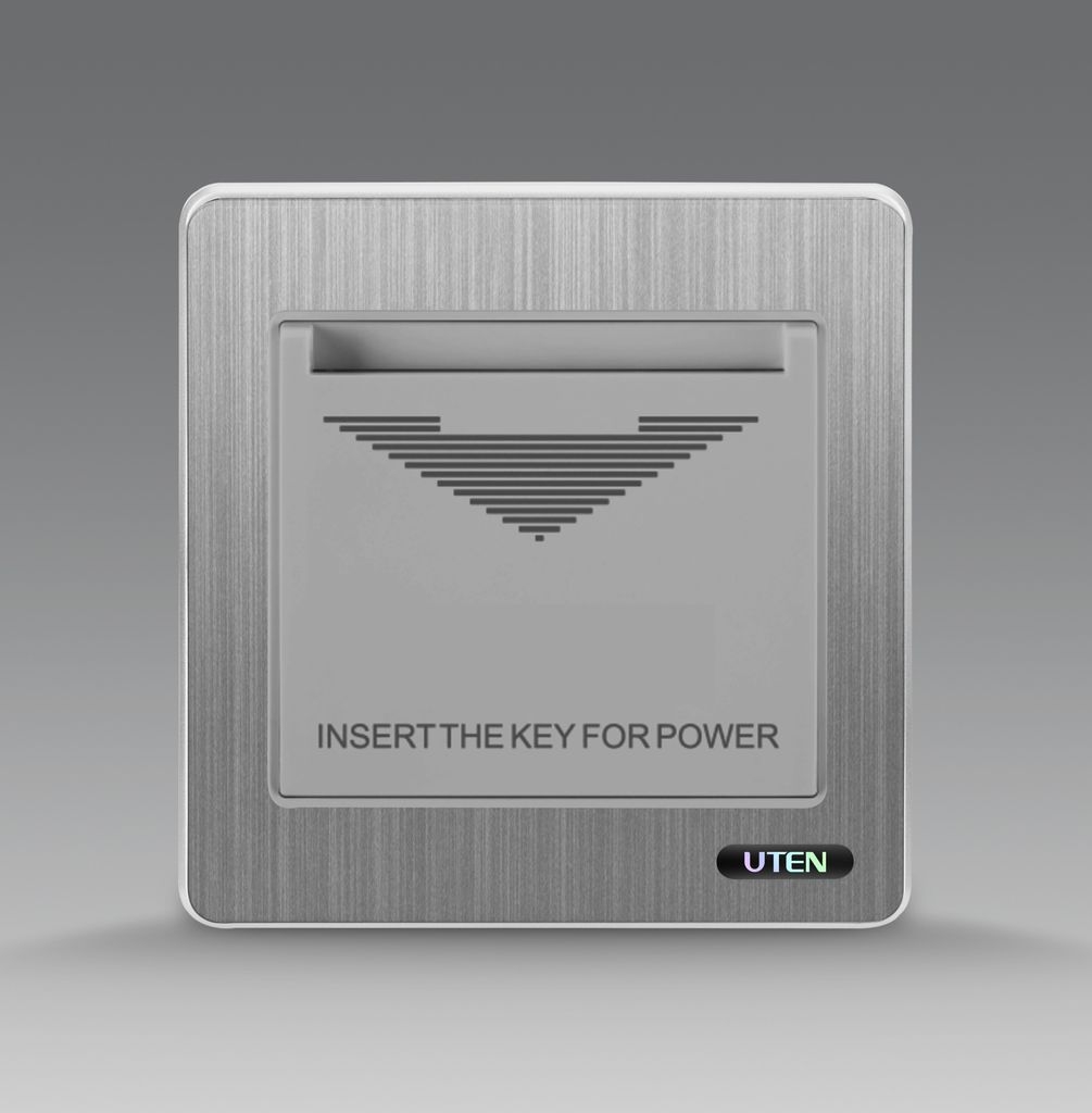 Bộ công tắc khóa dùng thẻ cài 30A màu ghi S300 Uten (S300G-1D/J)