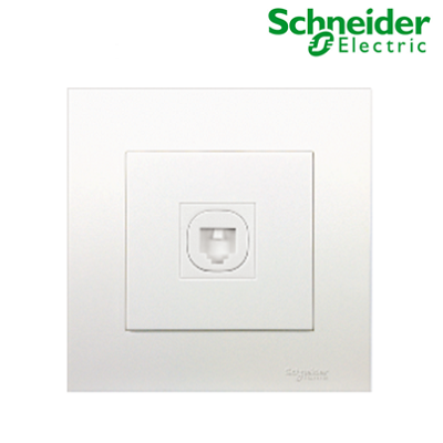 Bộ ổ cắm điện thoại đơn Vivace màu trắng Schneider (KB31TS_WE)
