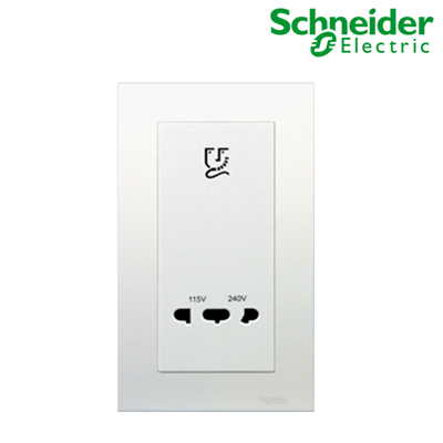 Bộ ổ cắm dao cạo râu Vivace màu trắng Schneider (KBT727V_WE_G19)