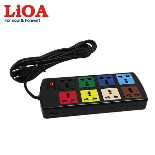 Ổ cắm tám 3 chấu 2 lõi dây có công tắc (5m)