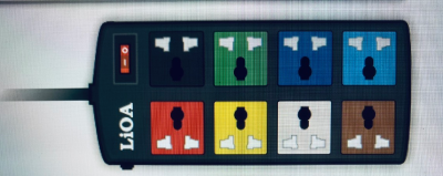 Ổ cắm Lioa kéo dài đa năng, nắp che an toàn tự động, 3m, có tiếp địa (8D33N)