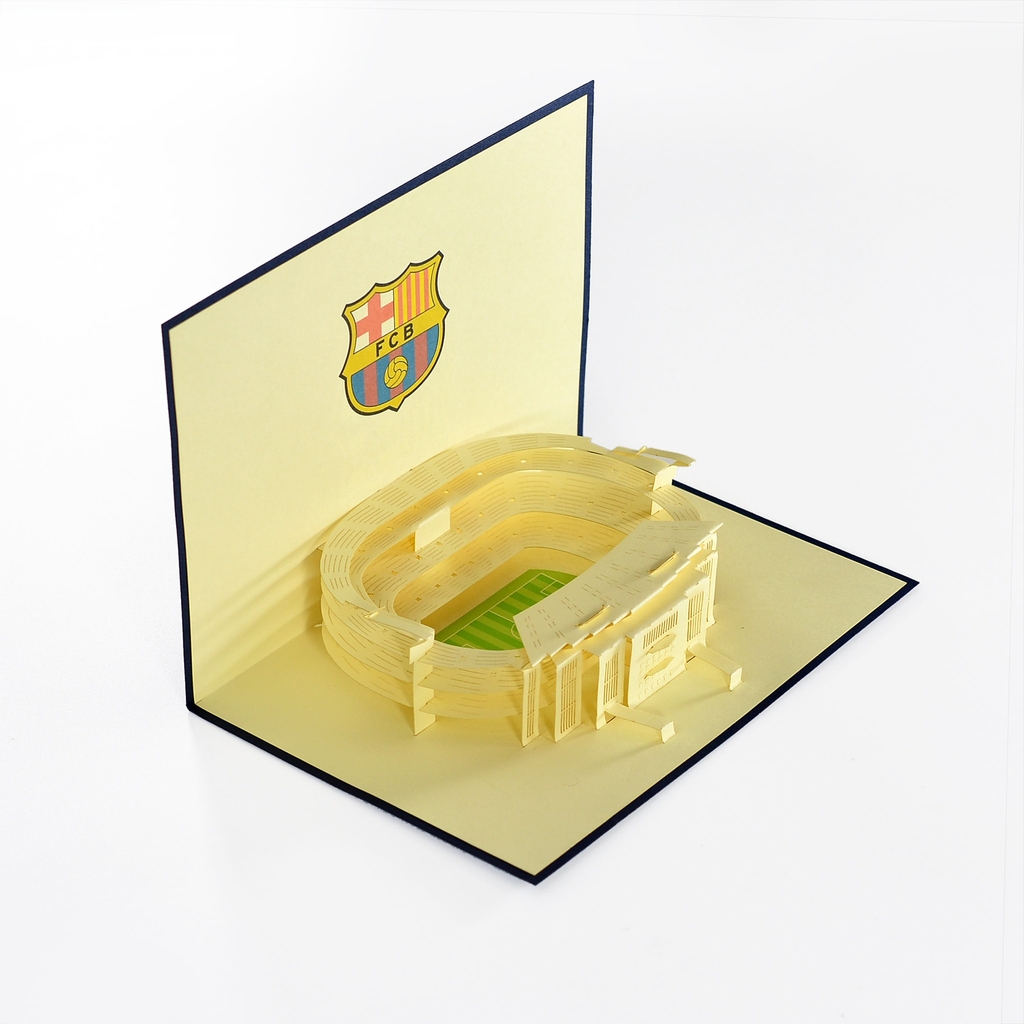 Thiệp nổi 3D pop-up stadium Barcelona