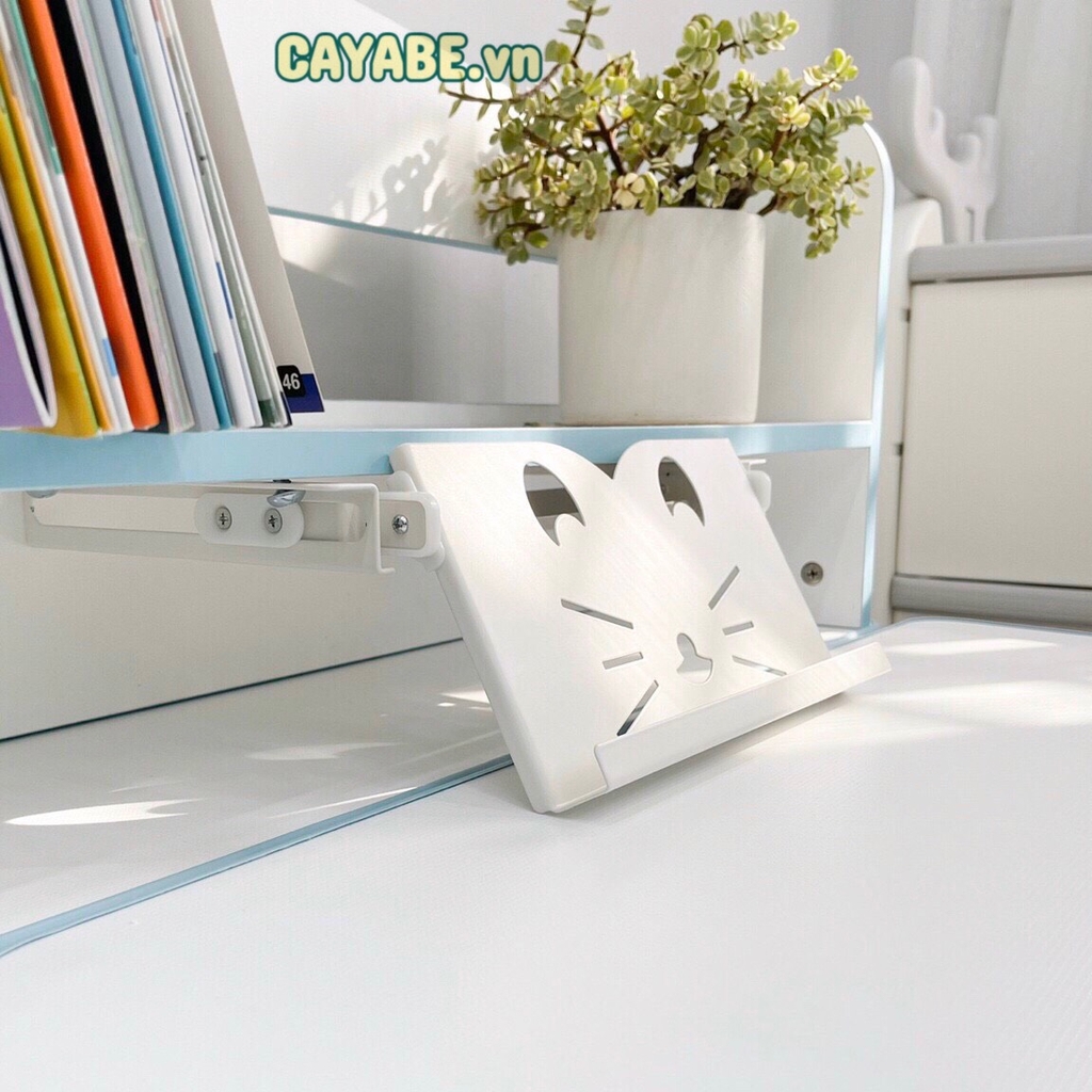 Bàn học chống gù chống cận Hàn Quốc CAYABE Luxury màu xanh cho bé (dài 110 cm)