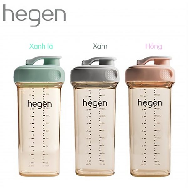 Nắp bình uống nước cho bé Hegen và Seal làm kín - Màu xanh lá