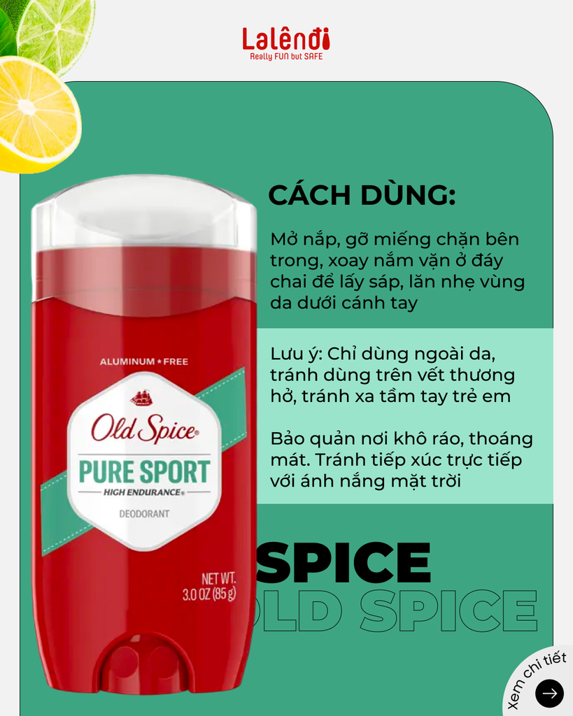 Sáp Khử Mùi Old Spice Pure Sport