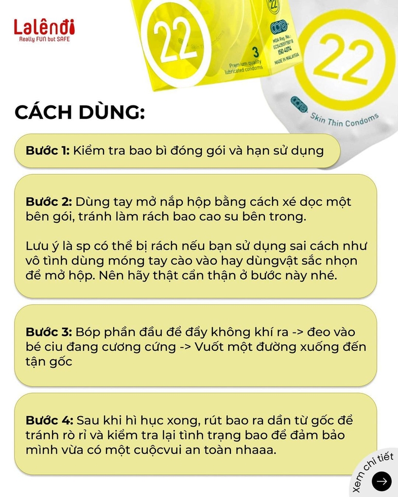 Care 22 Nipis vàng - 3c