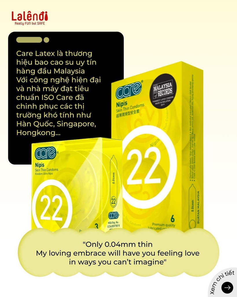 Care 22 Nipis vàng - 3c