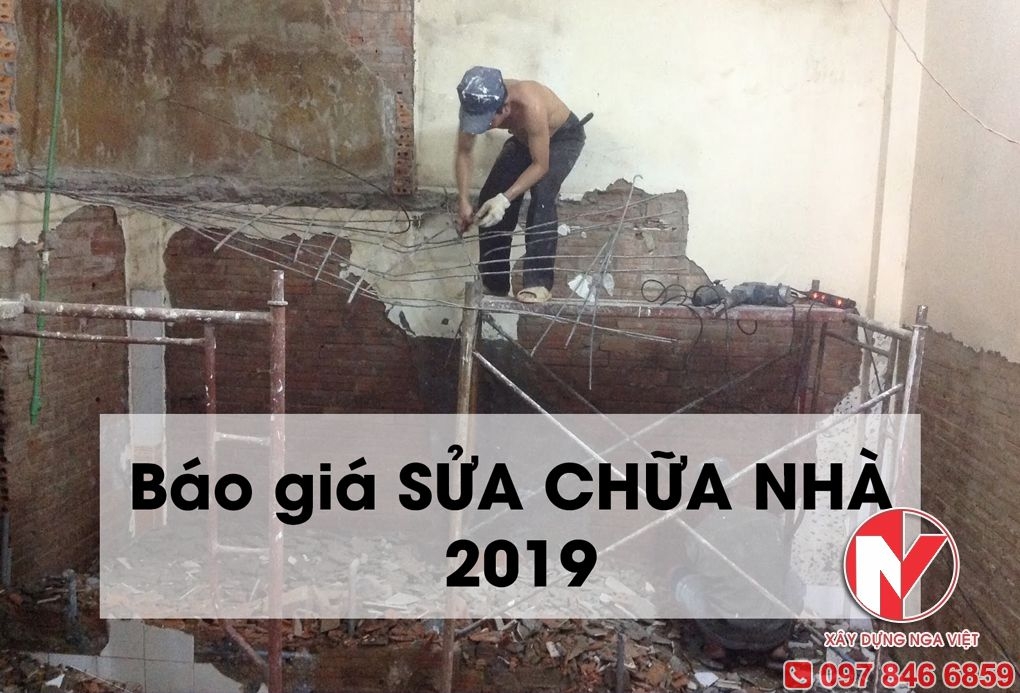 Bảng báo giá sửa chữa nhà phố 2019