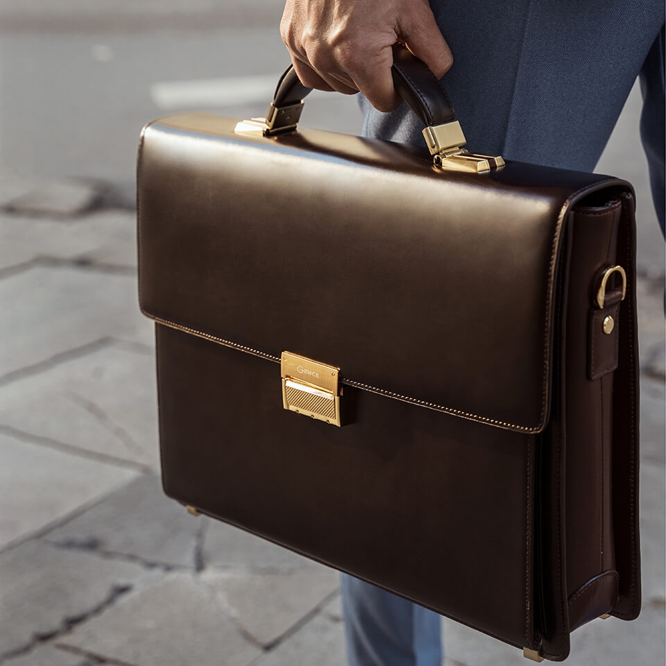 Cặp xách nam công sở da bò cao cấp khóa số CTS09