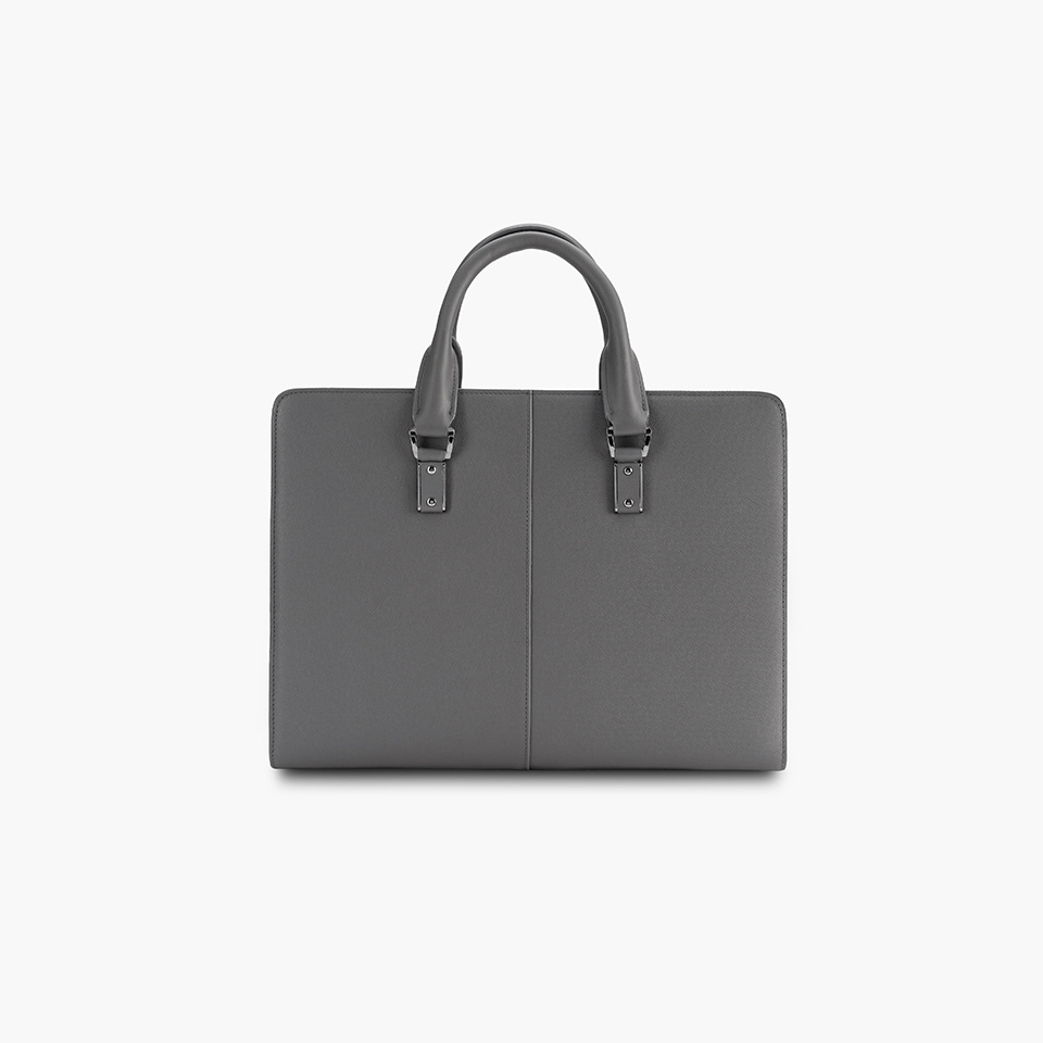 Cặp xách nam khóa số cao cấp da bò Taiga CGL10 ghi