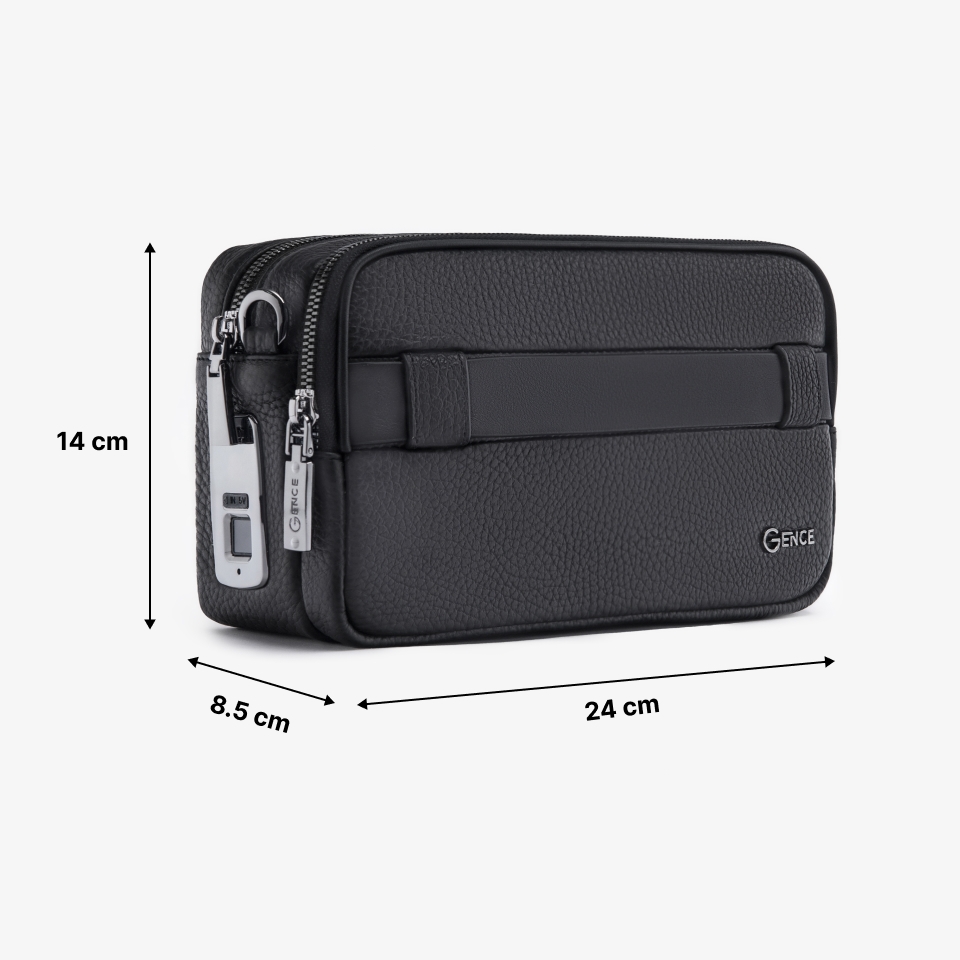 Clutch cầm tay đeo chéo da bò vân Togo cao cấp RB08