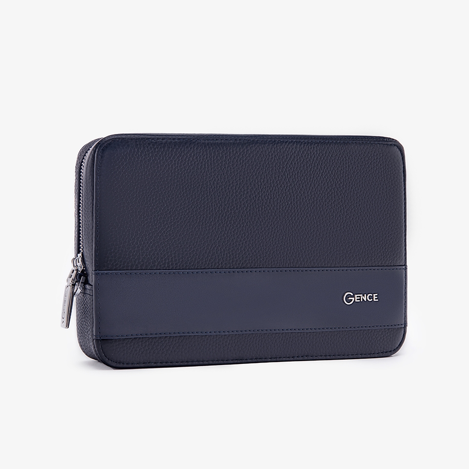 Túi cầm tay nam Gence đeo chéo da bò Mill TC01 Xanh