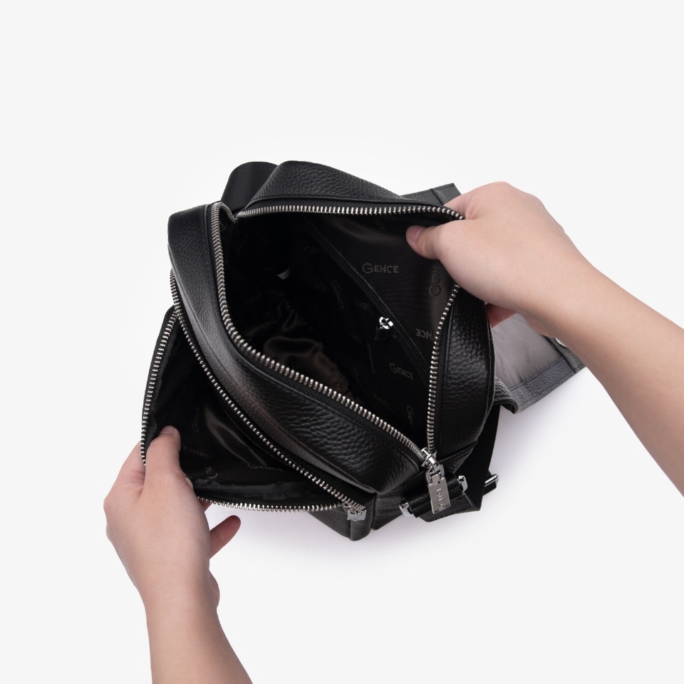 Túi đeo chéo nam Gence da bò Mill mềm TD01