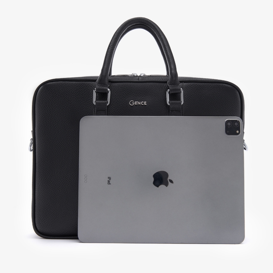 Túi xách nam đi công tác da bò Mill GCE27 Màu Đen