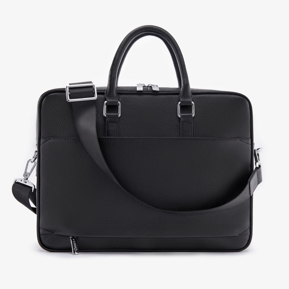 Túi xách nam đi công tác da bò Mill GCE27 Màu Đen