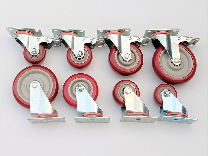 bánh xe nhựa PU mã xoay và xoay khóa