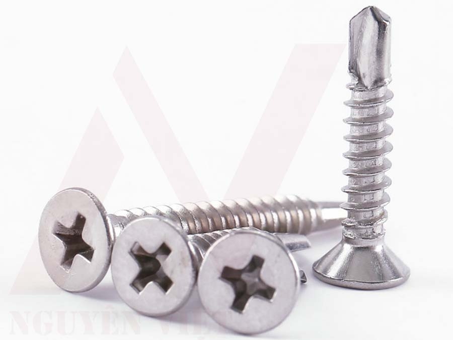 Vít bắn sắt đầ bằng còn được gọi là vít đuôi cá