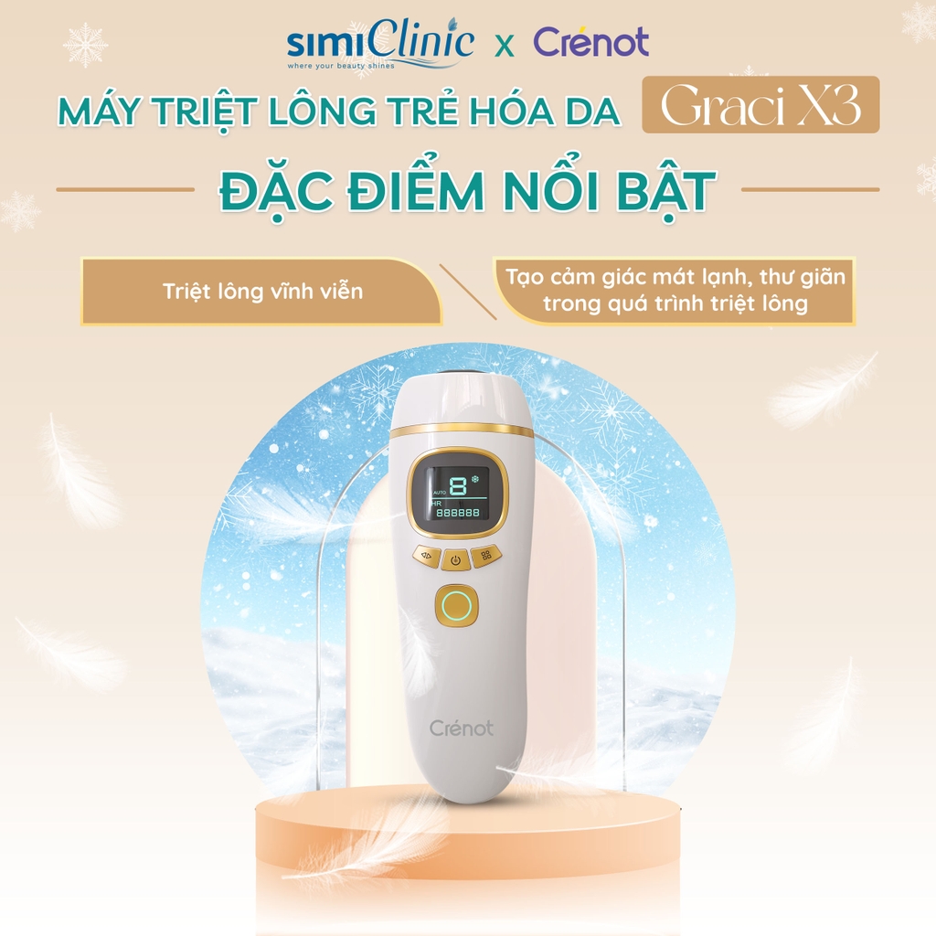 Máy triệt lông băng lạnh trẻ hóa da CRENOT GRACI X3