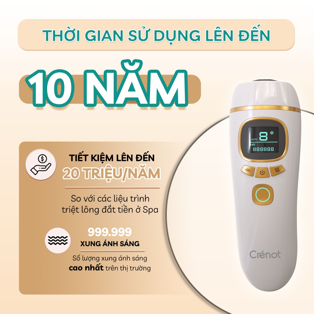 Máy triệt lông băng lạnh trẻ hóa da CRENOT GRACI X3