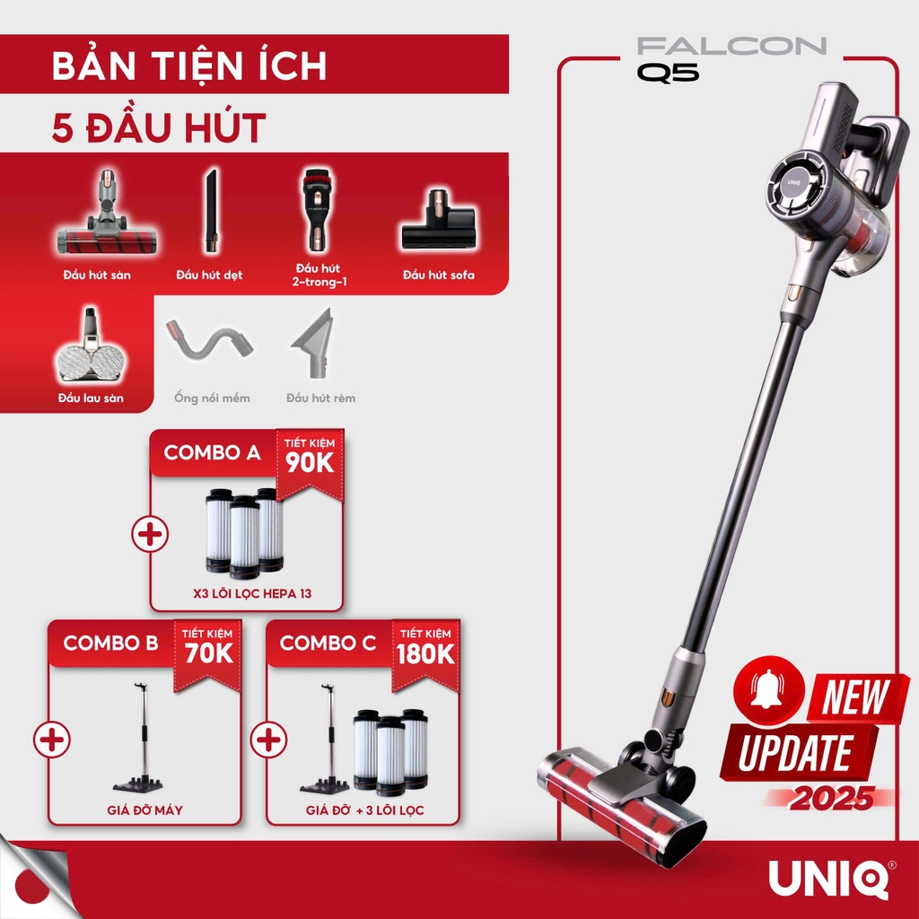 Máy Hút Bụi Cầm Tay Không Dây UNIQ Falcon Q5