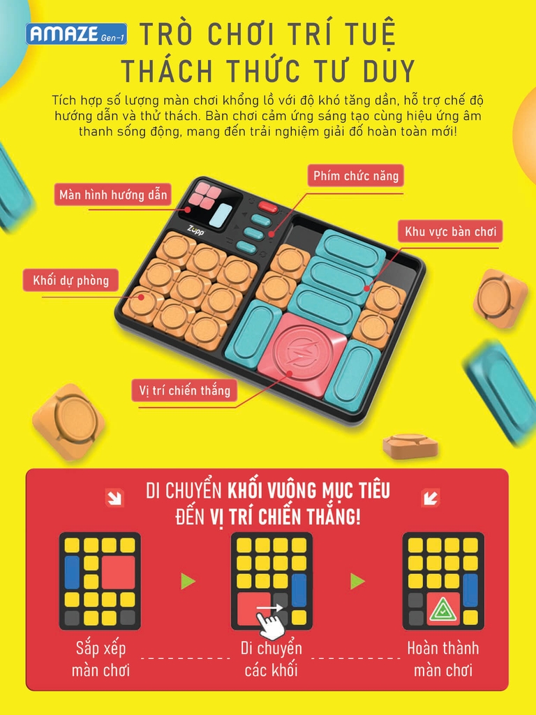 Máy chơi game mê cung dịch chuyển Zupp Amaze Gen 1