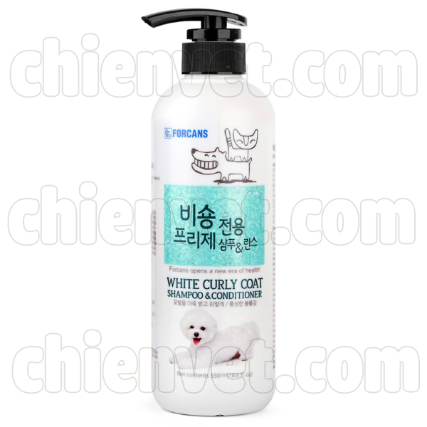 Dầu gội chó lông xoăn có màu trắng White Curly Coat Shampoo 550 ml