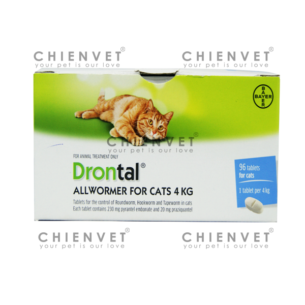 Drontal Wormer Tablet for Cats (Thuốc tẩy giun sán cho mèo)