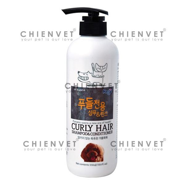 Curly hair shampoo & conditioner 550ml - Sữa tắm cho chó Poodle
