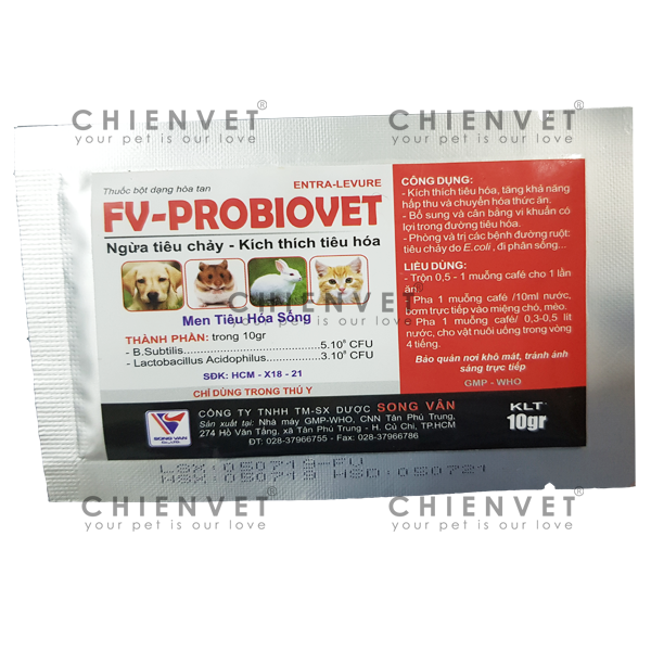 FV Probiovet 10g - men tiêu hoá cho chó mèo