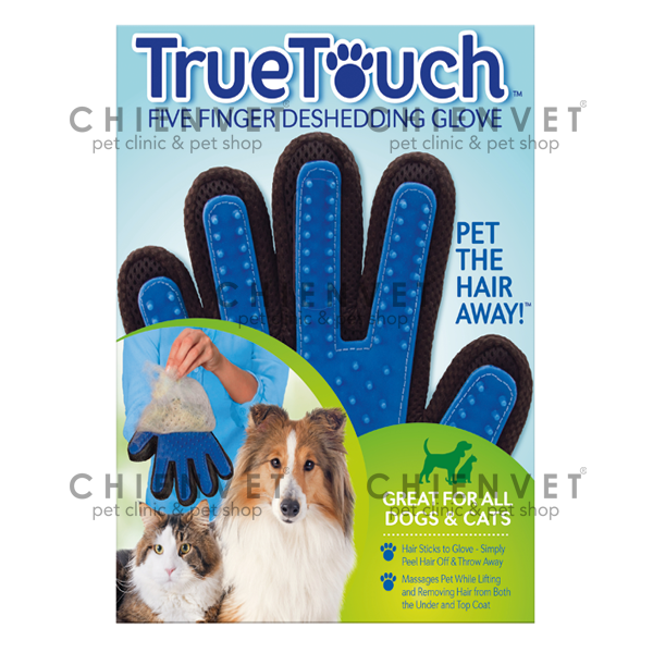 TrueTouch - găng tay chải lông rụng cho chó mèo