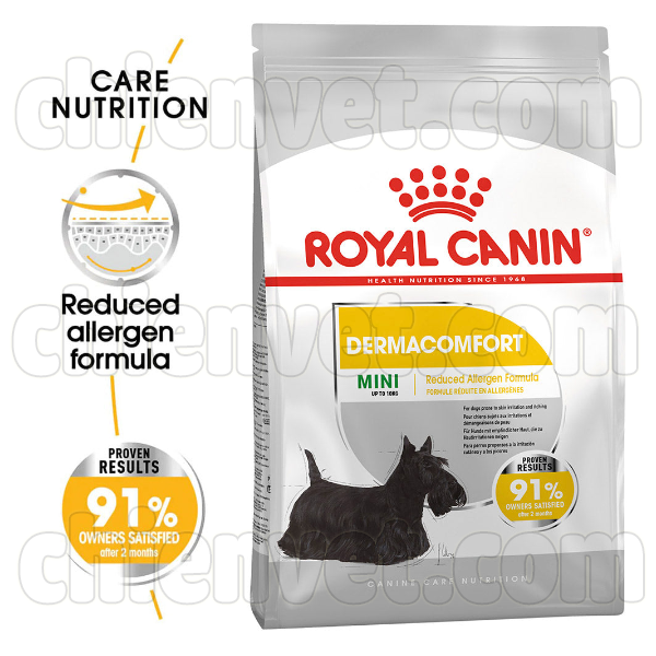 Royal canin Mini Dermacomfort 1kg- Thức ăn hỗ trợ giảm dị ứng da ở chó size dưới 10kg