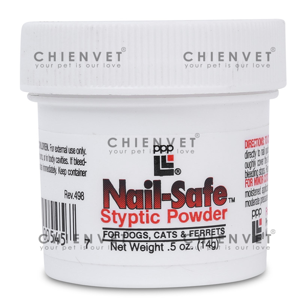 Bột cầm máu dùng trong cắt móng cho thú cưng - Nail Safe Styptic Powder 14g