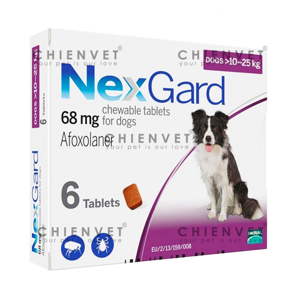NexGard for dog 10-25kg. Thuốc phòng và trị ve, bọ chét trên chó 10-25kg