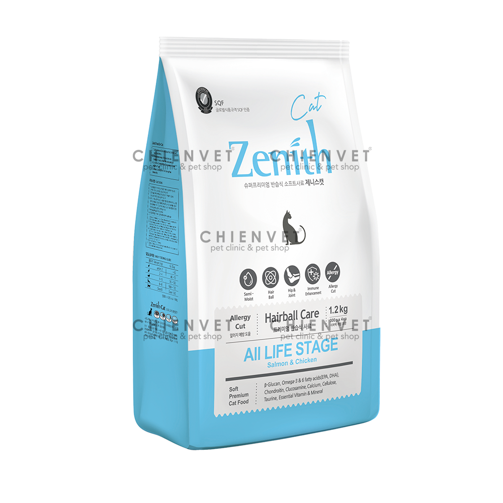 Zenith Hairball 1.2kg-Thức ăn hạt mềm cho mèo