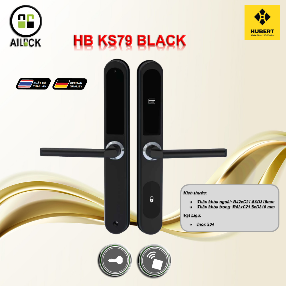 Khóa Điện Tử HUBERT HB KS79 Black