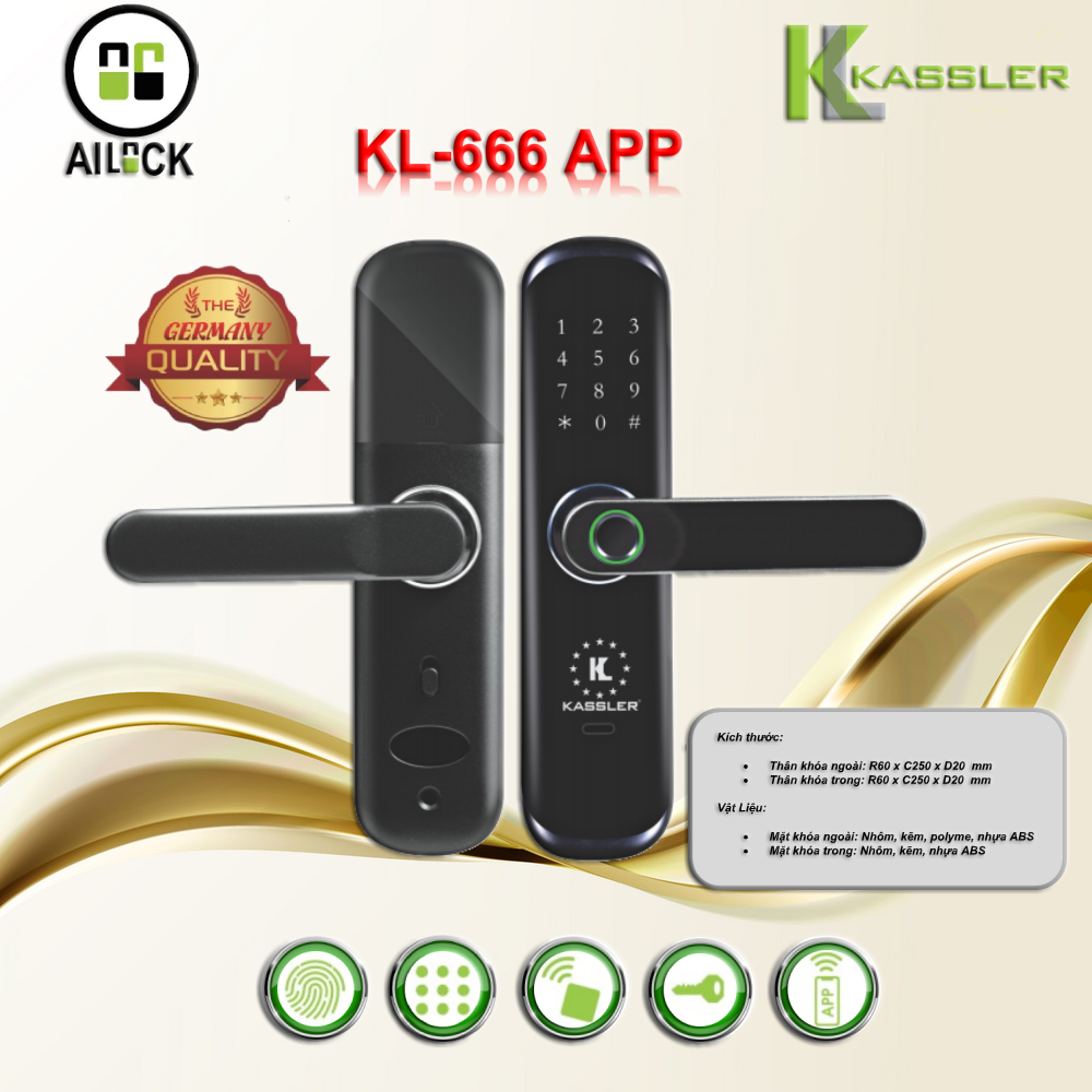 Khóa điện tử Kassler KL-666 APP