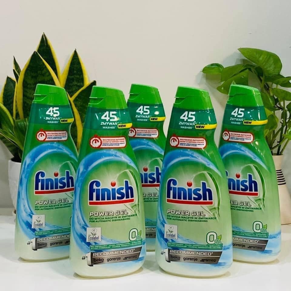 Gel rửa bát Finish Eco 0% - 10 tính năng - 900mL - 45-60 lần rửa