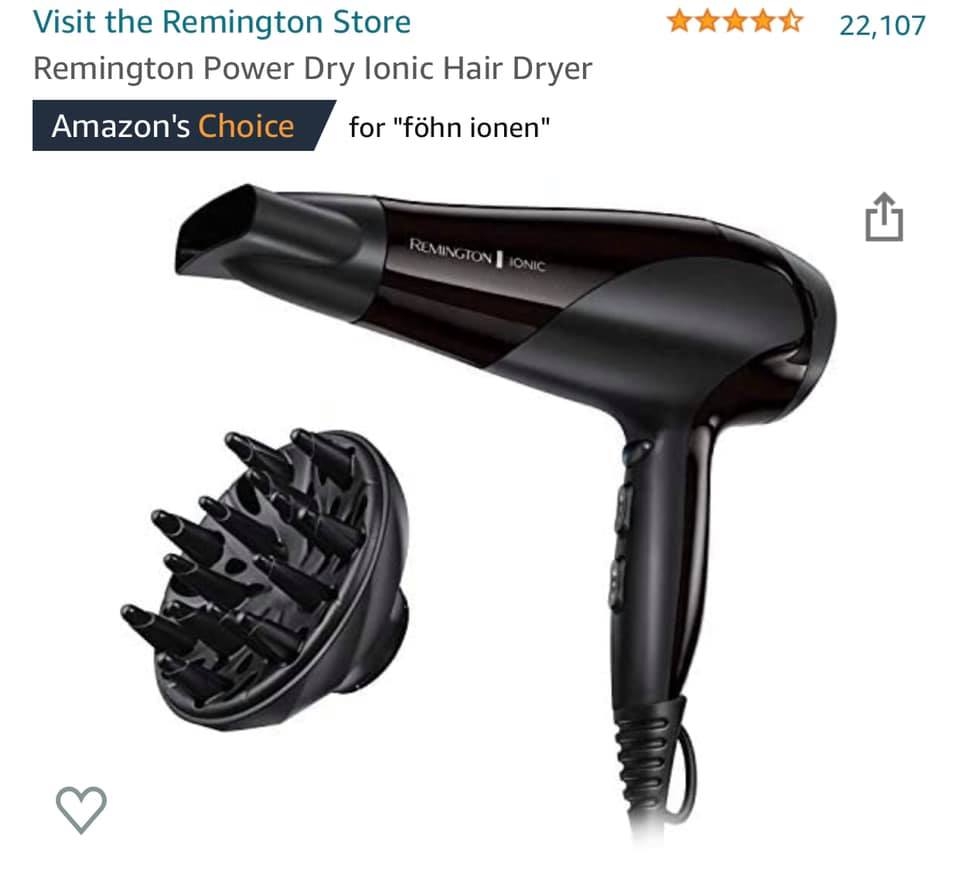 Máy sấy tóc ion âm Remington D3198 model 2020 công suất 2200w
