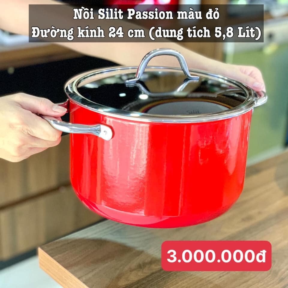Tách set bộ nồi Silit Passion đỏ (16/20/24cm)- made in Germany