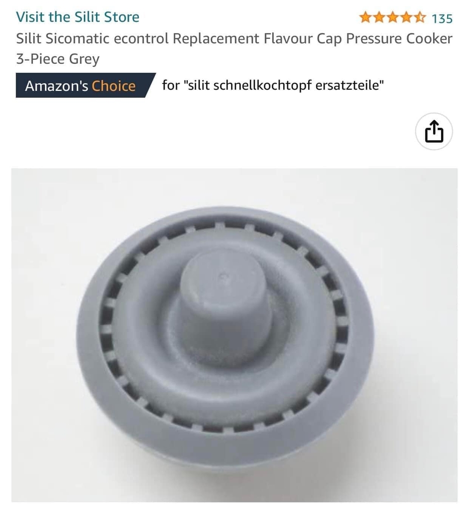 Núm kín chỉ thị áp suất (Aroma sealing cap) thay thế cho nồi áp suất Silit Sicomatic Econtrol
