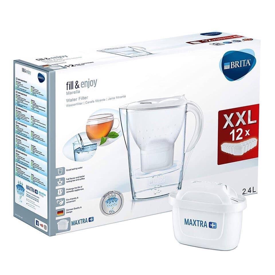 Set bình lọc Brita 2.4l + 12 lõi lọc