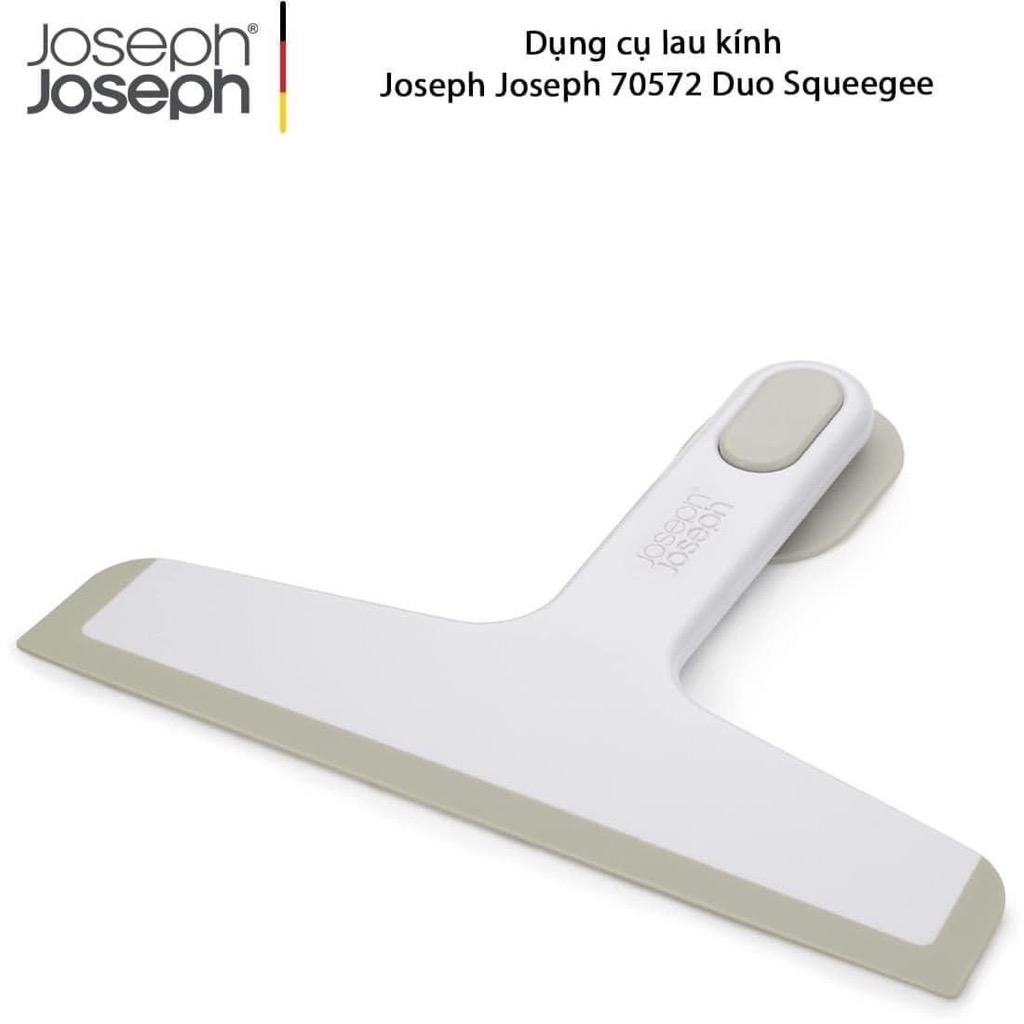 Dụng cụ lau kính Joseph Joseph 70572 Duo Squeegee w/Suction Holder (White) (màu trắng)