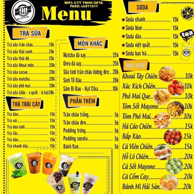 Ảnh 2 : sắp xếp vị trí món ăn trên menu hợp lý ( In Thành Đô)