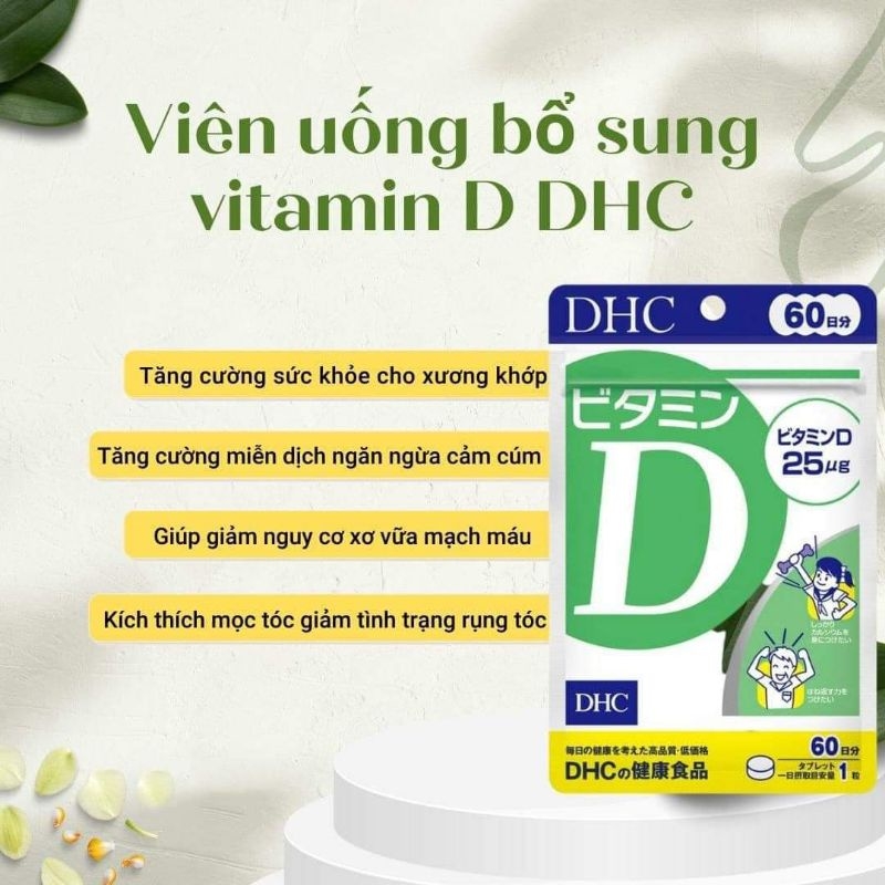 Viên uống Vitamin D DHC 60 ngày