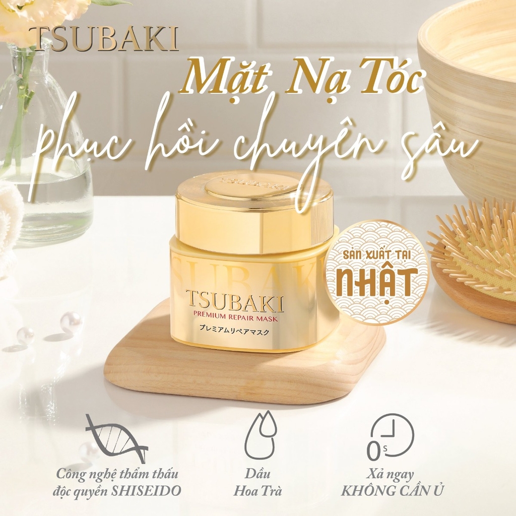 Kem ủ tóc nhanh Tsubaki của Shiseido - Nhật Bản