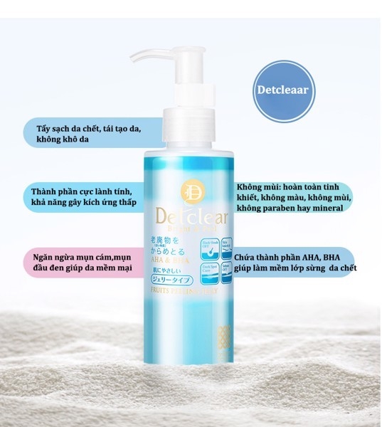 Tẩy da chết Detclear - màu xanh - không mùi