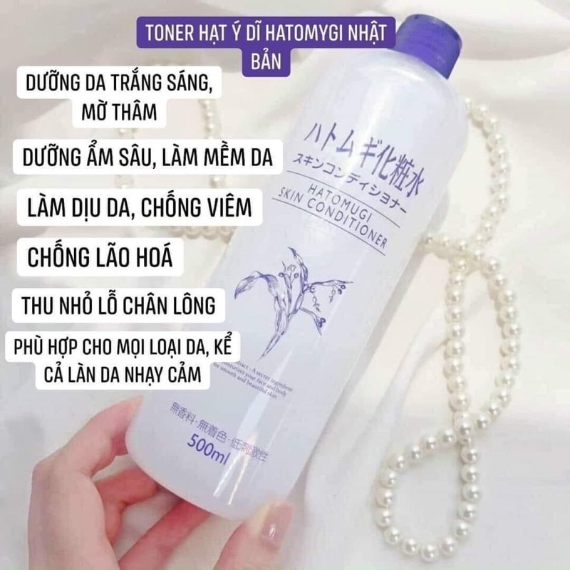 Nước Hoa Hồng Naturie Skin Conditioner Ý Dĩ 500ml