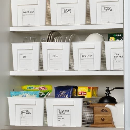 Giỏ đựng đồ đa năng dáng dài màu trắng