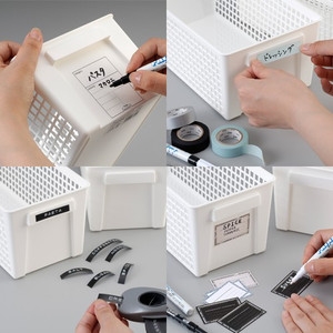 Giỏ đựng đồ đa năng dáng dài màu trắng