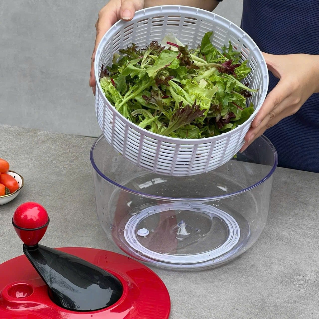 Rổ quay rau li tâm Kaiyo, dung tích 5.5 lít, màu đỏ